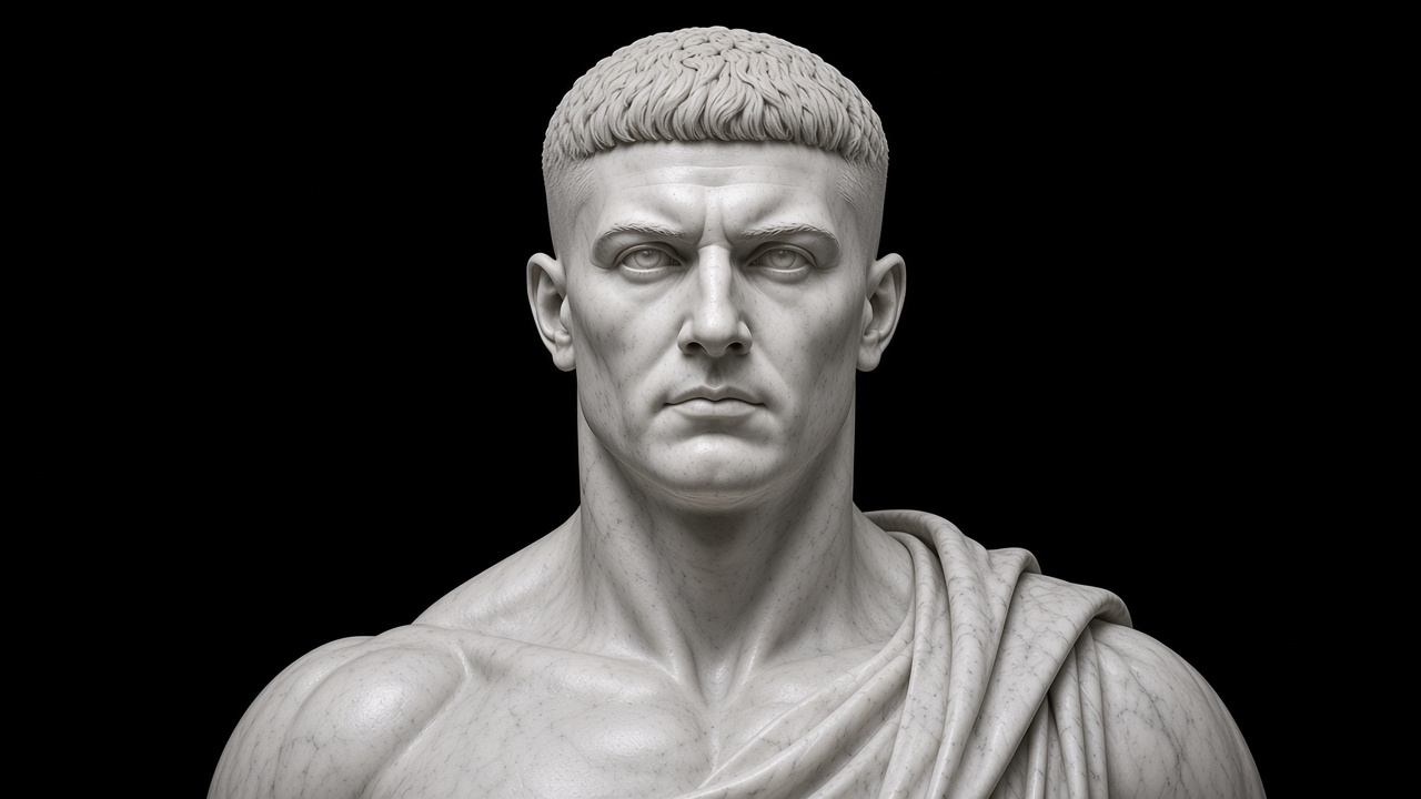 Max Cycle — white marble bust